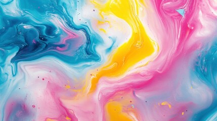 Wall Mural - vibrant abstract painting with bold colors and swirls