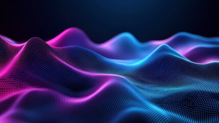 Wall Mural - vibrant neon tech background with grainy textures