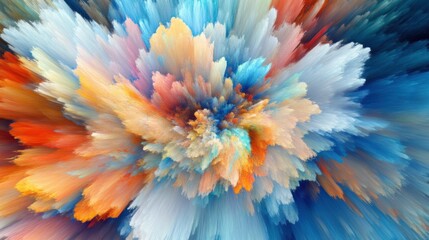 Wall Mural - vivid gradient burst with artistic blur effects