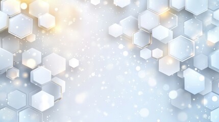 Wall Mural - geometric opulence: this image showcases a striking array of shimmering hexagonal shapes, delicately