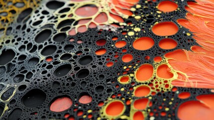Wall Mural - colorful abstract patterns on canvas with organic elements