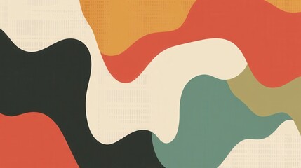 Wall Mural - dynamic organic patterns in contemporary style