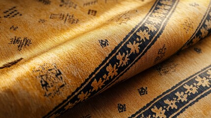 Wall Mural - handcrafted tablecloth with intricate patterns and designs