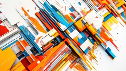 Wall Mural - vibrant abstract patterns with high contrast design