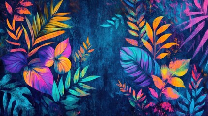Wall Mural - vibrant organic patterns for decorative wall hanging