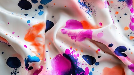 Wall Mural - vibrant patterns on trendy dress fabric
