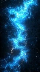 blue lightning crackling through dark space