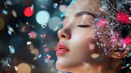 Wall Mural - ai-enhanced digital marketing, leveraging machine learning for audience targeting, content personali