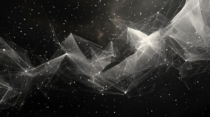 Wall Mural - breathtaking starfield with dynamic lines and bright light