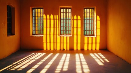 Wall Mural - dramatic shadow play with abstract background