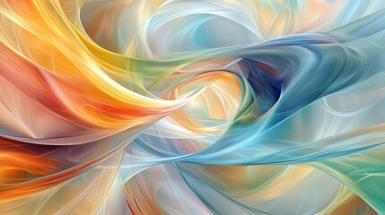 Wall Mural - dreamlike blending of ethereal abstract forms