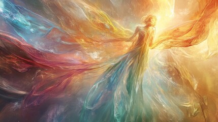Wall Mural - ethereal dreamlike elements in an abstract world