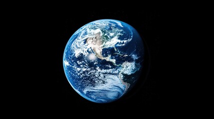 Wall Mural - a satellite orbiting earth, capturing a view of the planets oceans, continents, and clouds from spac