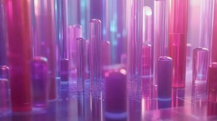 Wall Mural - futuristic circuitry visualized in 3d style