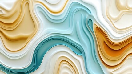 Wall Mural - gentle shapes harmonizing with nature in design