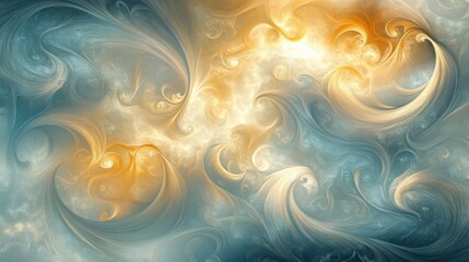 Wall Mural - magical swirling patterns in soft color palette