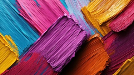 Wall Mural - vibrant brush strokes with rich textures and layers