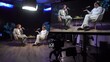 © kinomaster - Engaging Discussion Unfolds in a Vibrant Podcast Studio Setting Focused on Expert Storytelling