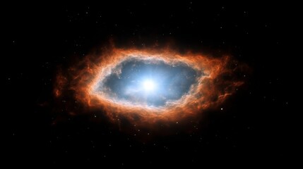 Wall Mural - vibrant nebula with dynamic lines and bright light