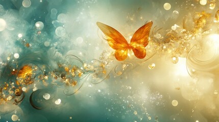 Wall Mural - whimsical dreamscape with ethereal forms and light