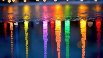 Wall Mural - colorful ice reflections with natural light details