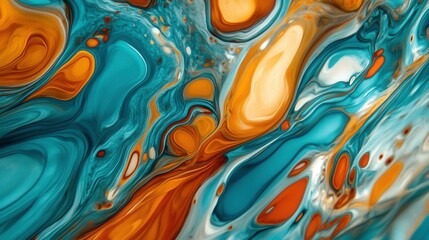 Wall Mural - colorful ink patterns in water macro photography