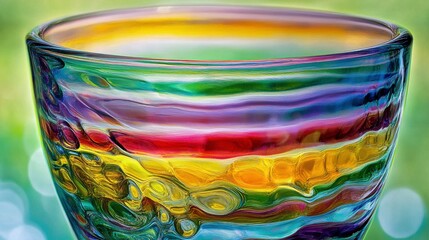 Wall Mural - vibrant colors through refracting glass patterns