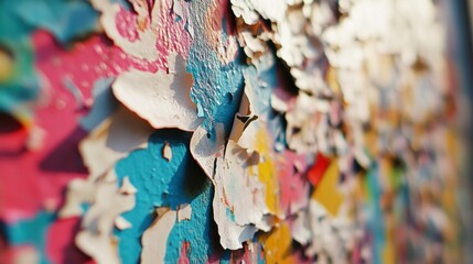 Wall Mural - vibrant peeling graffiti on urban wall