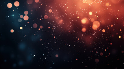 Wall Mural - bokeh lights on dark blue background with copy space. abstract night concept