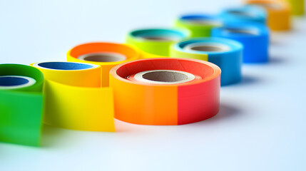 3d, color, circle, colorful, ball, tape, metal, yellow, colors, object, toy, illustration, shape, sphere, objects, new, pattern, design