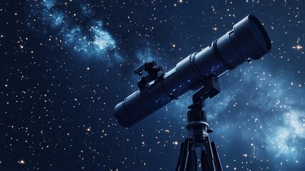 Wall Mural - ai-powered telescope with real-time cosmic event alerts, smart celestial mapping, and quantum-enhanc
