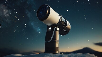 Wall Mural - ai-powered telescope with real-time cosmic event alerts, smart celestial mapping, and quantum-enhanc