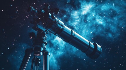 Wall Mural - ai-powered telescope with real-time cosmic event alerts, smart celestial mapping, and quantum-enhanc