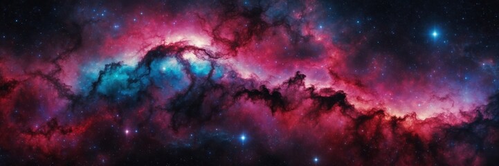 Wall Mural - cosmic nebula with stars and colorful space clouds. stunning view of universe