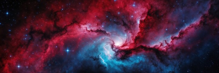 Wall Mural - majestic nebula space dust. celestial galaxy exploration with vibrant cosmic hues