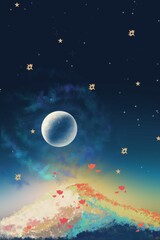 Wall Mural - moon and stars