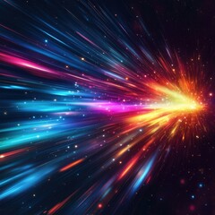 Wall Mural - dynamic lights paint the void with vibrant hues creating an explosion of energy an abstract represen