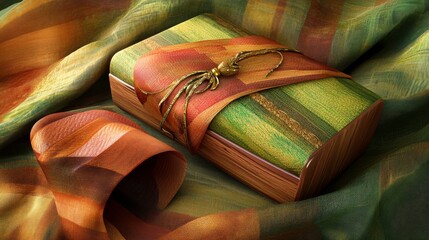 Wall Mural - vibrant accessories on rich fabric with dramatic angles