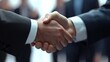 © Dao - Group, business people and shaking hands for welcome, introduction or meeting in office. Handshake, smile and team with deal for collaboration, agreement or thank you for b2b partnership opportunity