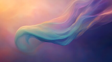 Aufkleber - Colorful, flowing waves in shades of blue, purple, and gold are interspersed with sparkling particles, evoking motion and energy in an abstract composition