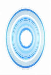 Wall Mural - Round Line Spot Tech Blue Cool Border Dialog