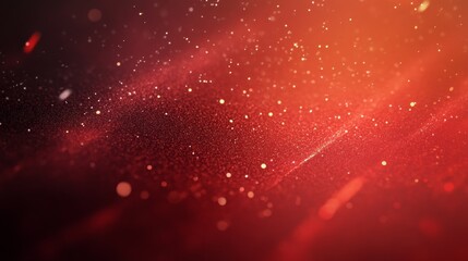Aufkleber - A vibrant red backdrop sprinkled with shimmering gold glitter and soft bokeh lights brings warmth and joy, perfect for festive celebrations or events