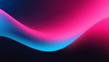Pink blue black magenta abstract color gradient wave background grainy texture banner website header poster design