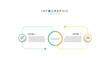 © Your Solution - A thin rectangle two-stage business infographic for presentation, consisting of two stages, processes for achieving goals. Infographics with icons Modern flat infographic vector illustration