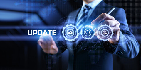 Update Software Upgrade Application new version on virtual screen.