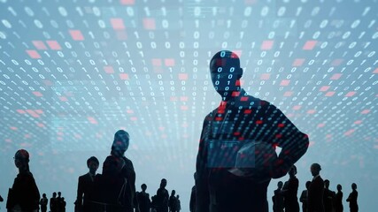 Aufkleber - 多国籍の人々とデジタルテクノロジー