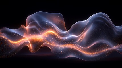 Wall Mural - Abstract Flowing Energy Waves