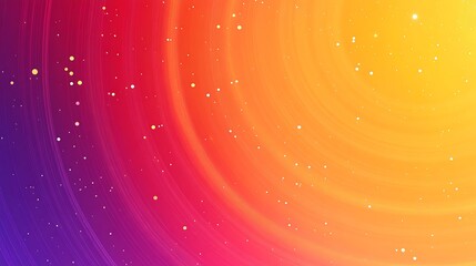 Wall Mural - a colorful abstract banner featuring a radial gradient burst from deep orange to yellow with subtle 