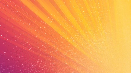 Wall Mural - a colorful abstract banner featuring a radial gradient burst from deep orange to yellow with subtle 
