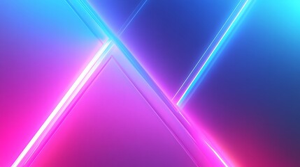 Wall Mural - a futuristic banner with neon gradients of cyan, magenta, and electric blue creating a glowing, cybe